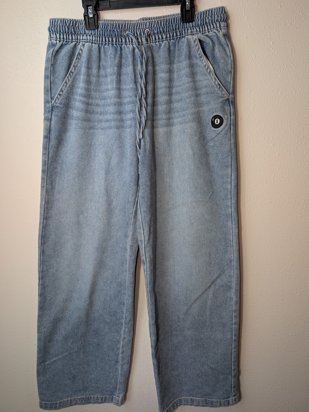 Vanilla Star Light Wash Relaxed Jeans with Drawstring Waist